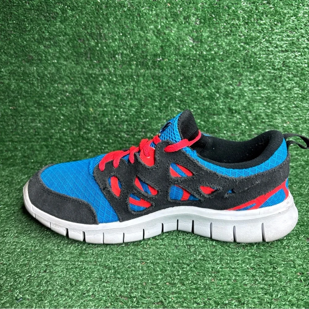 Nike Free Run 2 Blue Red‎ Running Shoes Sneakers Womens Size 8.5 (7Y)